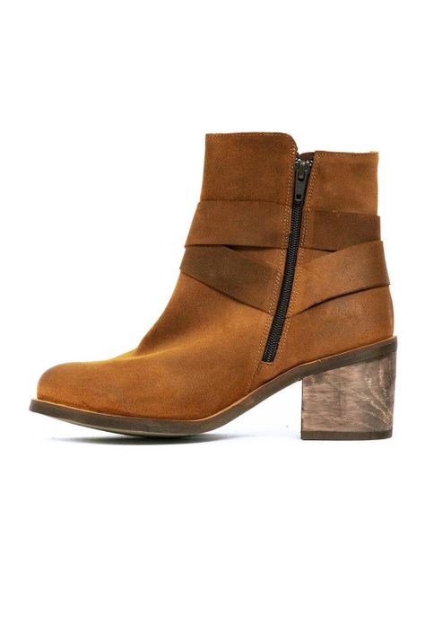 Botin Mujer De Cuero Makira Camel C11-3