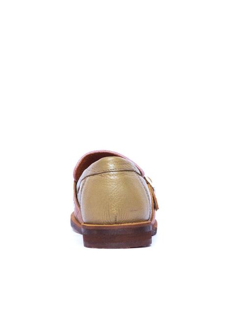 Mocasin Mujer De Cuero Amelia C2 Verde Rosa-4