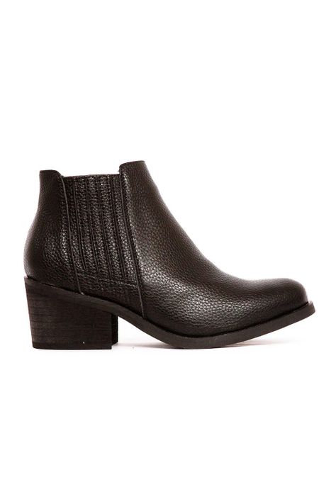 Botines Mujer De Cuero Pinda C11 Negro -0
