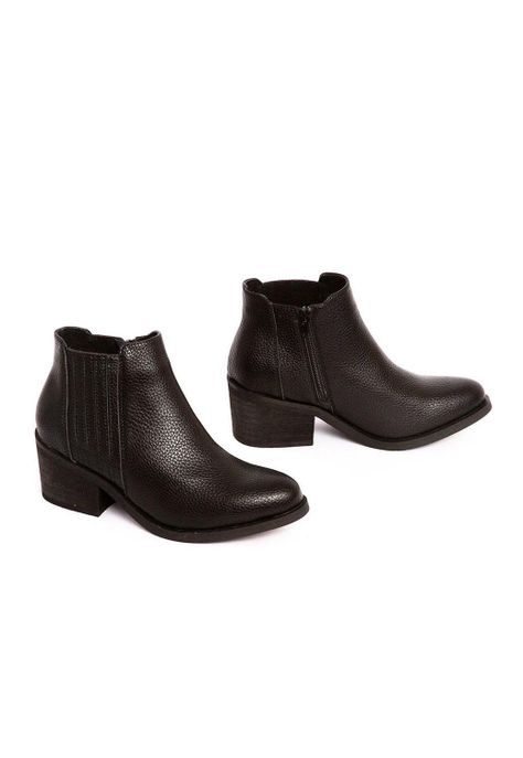 Botines Mujer De Cuero Pinda C11 Negro -5