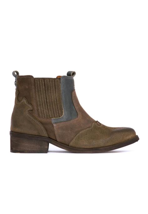 Botin Mujer De Cuero Frida C2 Café Gris-0