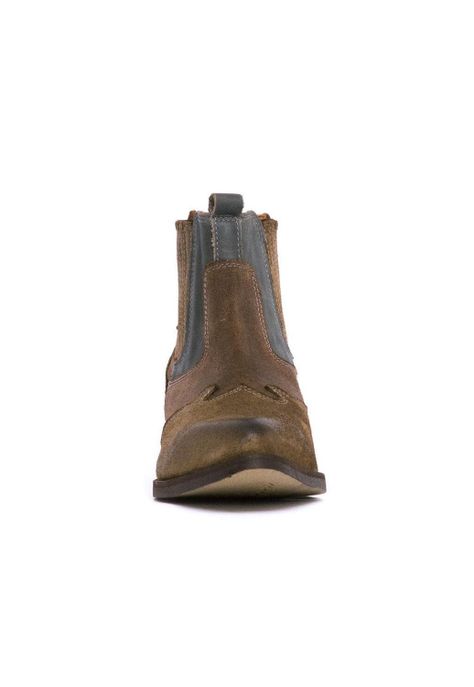 Botin Mujer De Cuero Frida C2 Café Gris-2