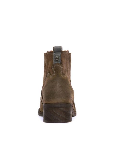 Botin Mujer De Cuero Frida C2 Café Gris-4
