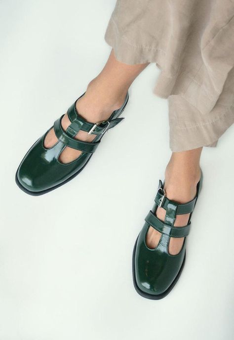 Zapato Mujer De Cuero Teresa C2 Verde-1