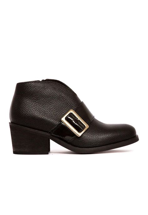 Botines Mujer De Cuero Focha Negro C13-0