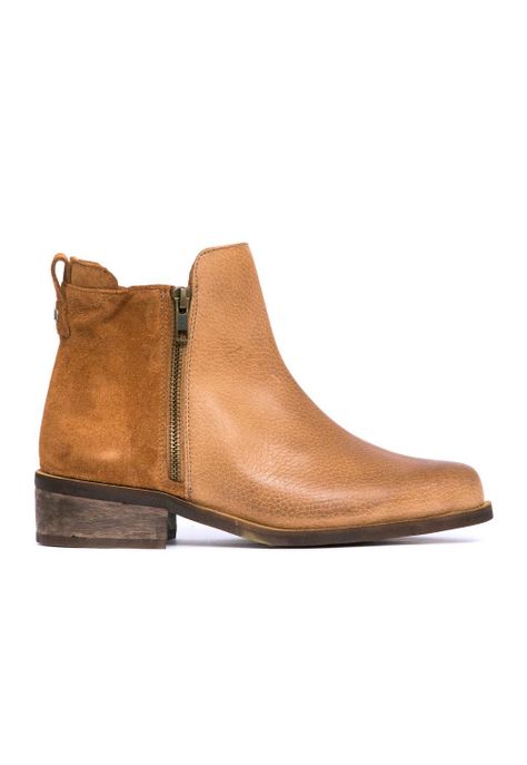 Botin Mujer De Cuero Lena Camel C2-0