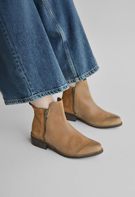 Botin Mujer De Cuero Lena Camel C2-6