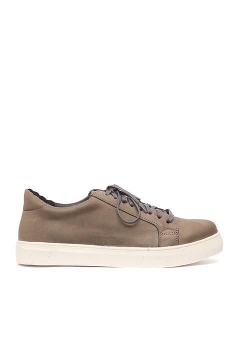 Zapatilla Hombre De Cuero Landa C2 Gris-0