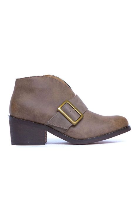 Botines Mujer De Cuero Focha Café C14-0
