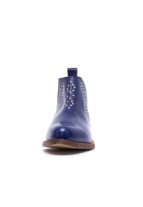 Botin Mujer De Cuero Emilia C7 Azul-2