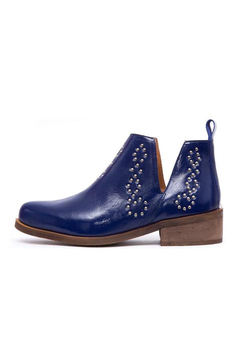 Botin Mujer De Cuero Emilia C7 Azul-3