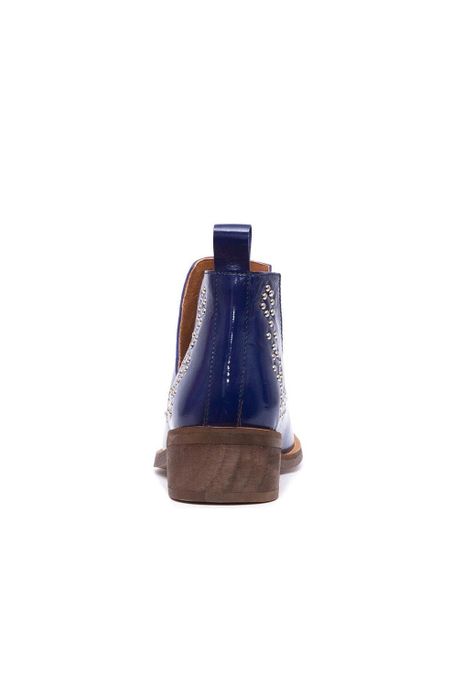 Botin Mujer De Cuero Emilia C7 Azul-4
