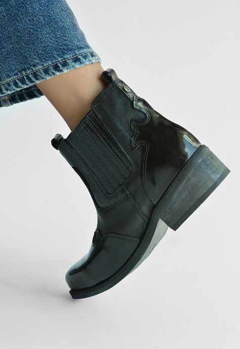 Botin Mujer De Cuero Frida C1 Negro-5