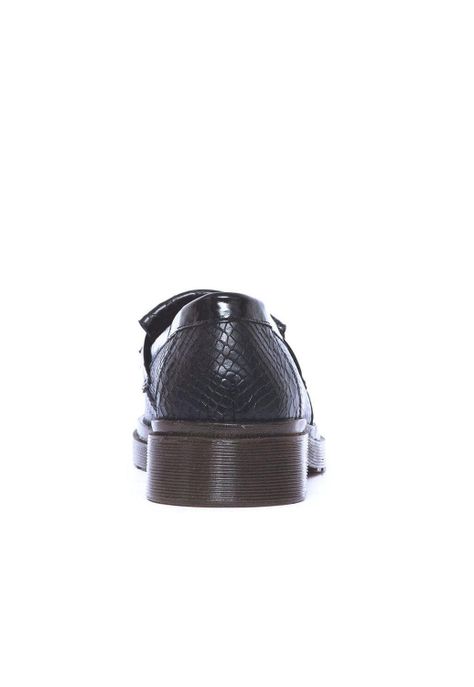 Mocasin Mujer De Cuero Matilde Negro C7-4