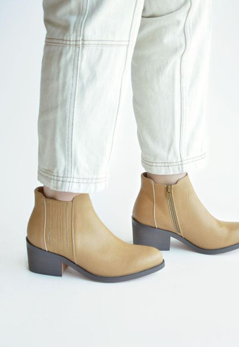 Botines Mujer De Cuero Pinda C12 Camel -1
