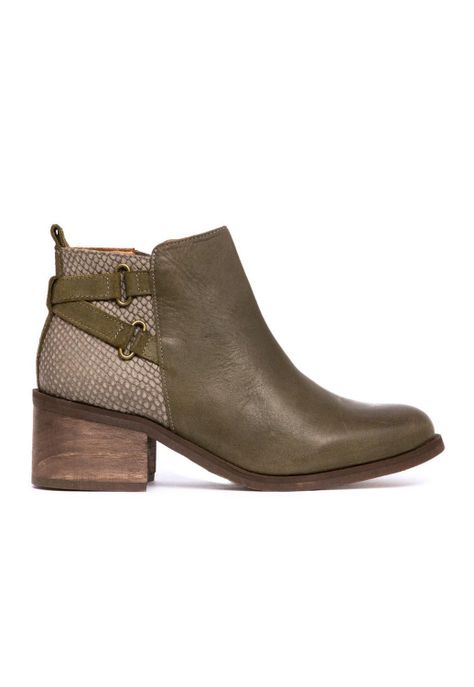 Botin Mujer De Cuero Olga C6 Verde-0