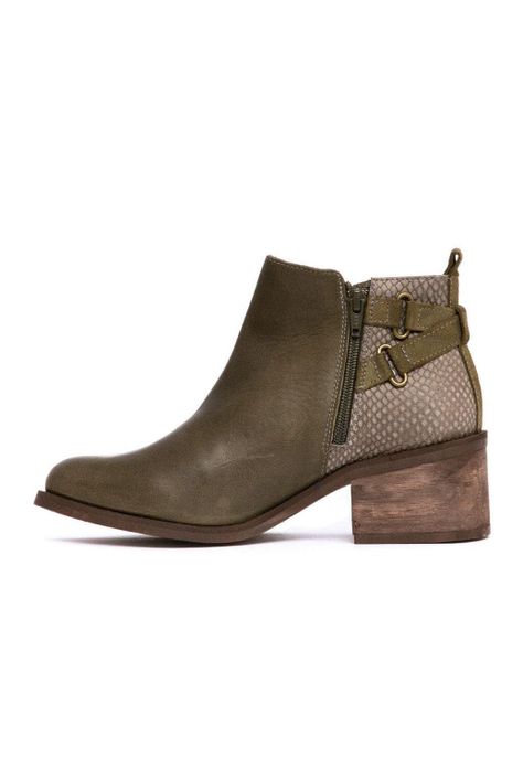 Botin Mujer De Cuero Olga C6 Verde-3