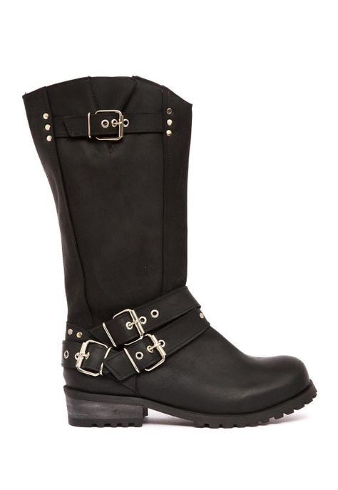 Bota Mujer De Cuero Olivia Negro C2-0