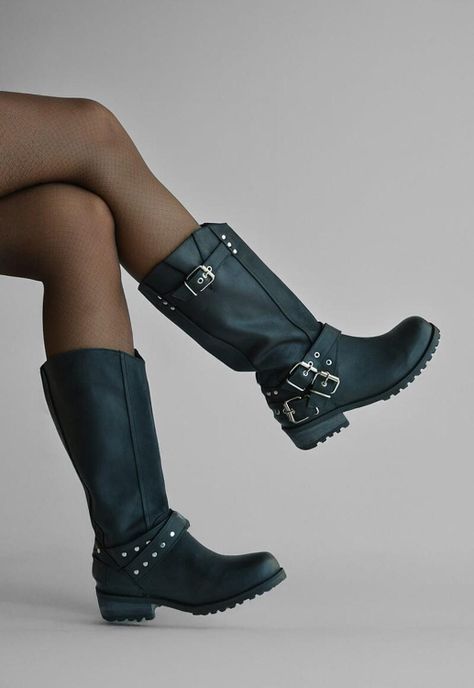 Bota Mujer De Cuero Olivia Negro C2-1