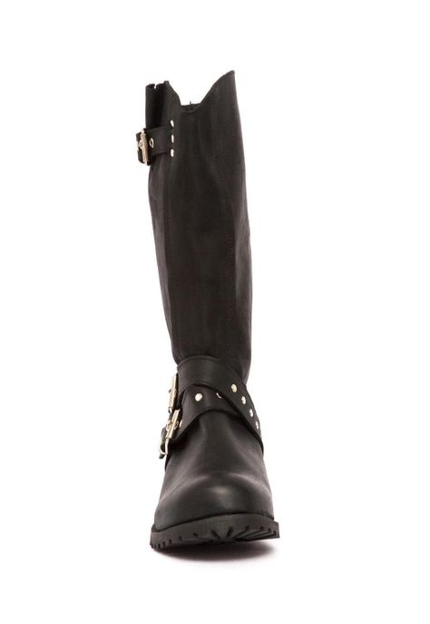 Bota Mujer De Cuero Olivia Negro C2-2