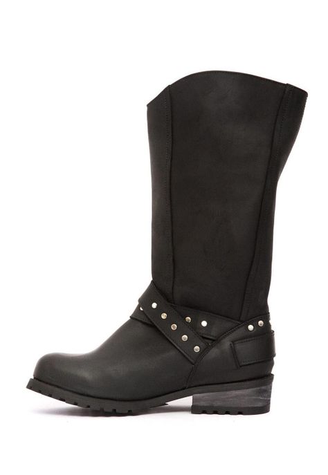 Bota Mujer De Cuero Olivia Negro C2-3