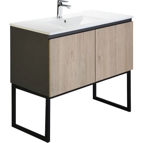 MUEBLE AL PISO HELENA 100 CM ROVERE PLOMO-0