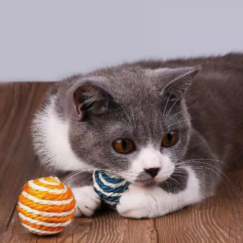 PELOTA PARA GATO ROSA BLANCO-2