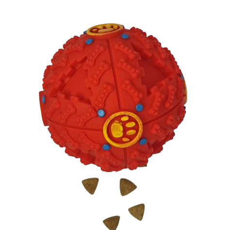 JUGUETE PELOTA COMEDERO CON SONIDO L ROJA-0
