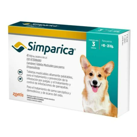 ANTIPARASITARIO SIMPARICA 40 MG 10 -20 KG 3 COMPRIMIDOS-0