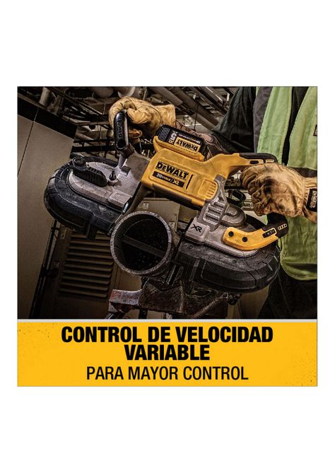 Sierra banda de corte profundo 20V S/batería DEWALT DCS374B-3