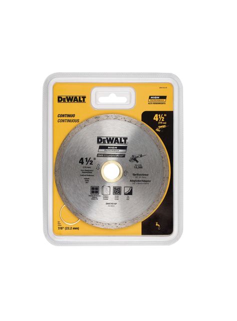 Disco diamantado continuo 4-1/2” DEWALT DW47451HP-1