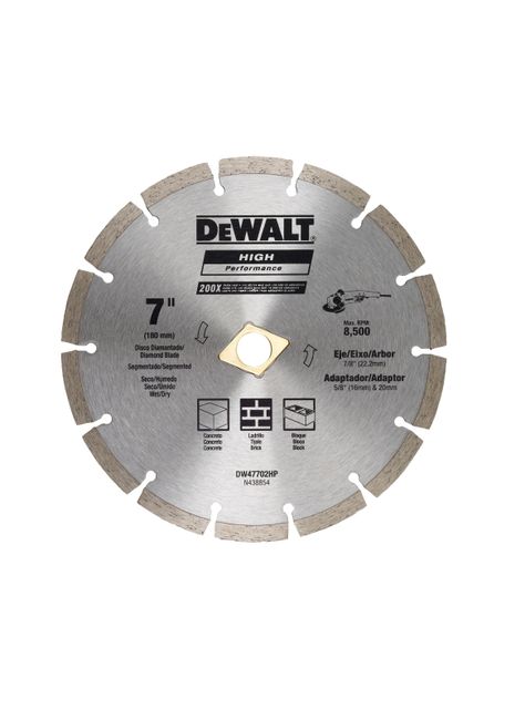 Disco diamantado segmentado 7" DEWALT DW47702HP-0
