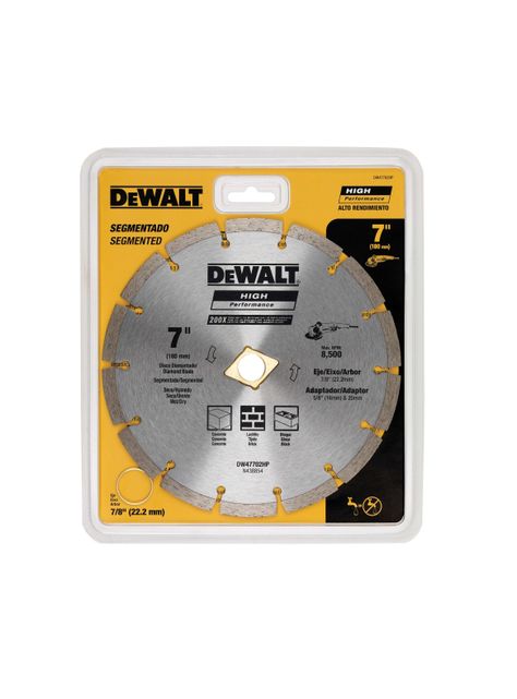 Disco diamantado segmentado 7" DEWALT DW47702HP-1