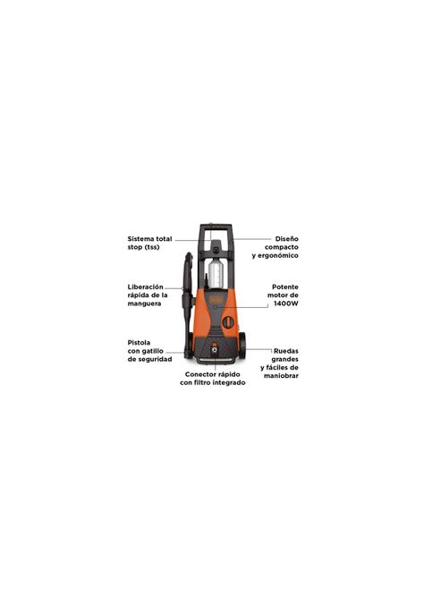 Hidrolavadora Alta Presión de 1512 PSI 1400W-1