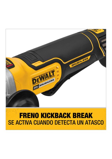 Esmeril Angular cabeza plana 5" 20V DEWALT DCG413FB-B2-4