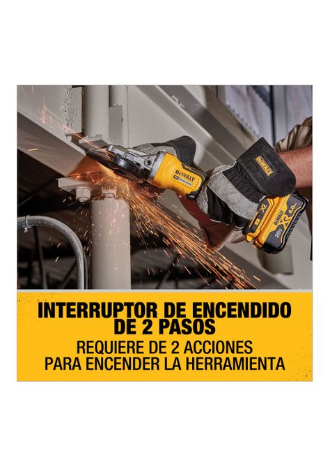 Esmeril Angular cabeza plana 5" 20V DEWALT DCG413FB-B2-5