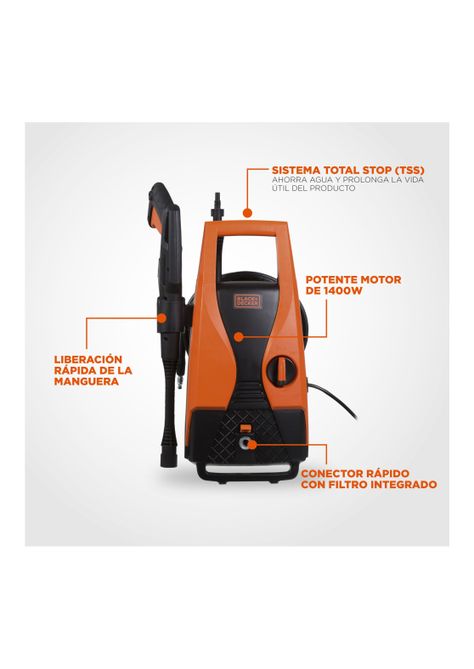 Hidrolavadora 1400W BLACK+DECKER PW1450TD-B2C-2