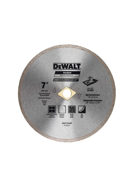 Disco diamantado 7” (180mm) DEWALT DW47701HP-0