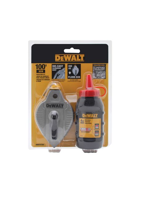 Tizador aluminio 30 mts con tiza roja DEWALT DWHT47255L-0