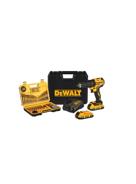 Kit taladro 1/2" 20V + 100 accesorios DEWALT DCD7781S2A-B2-0