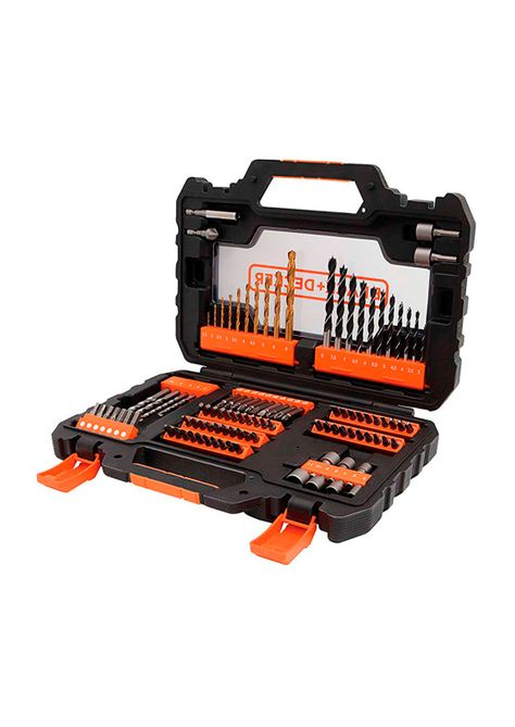 Set para atornillar y perforar 104 piezas BLACK+DECKER A7230-XJ-0