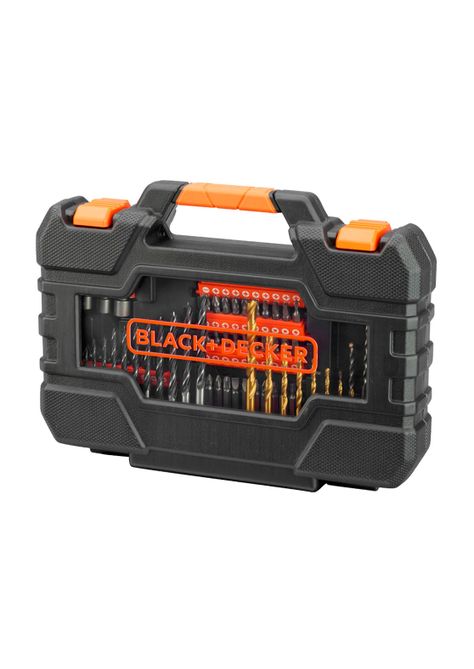 Set para atornillar y perforar 104 piezas BLACK+DECKER A7230-XJ-3