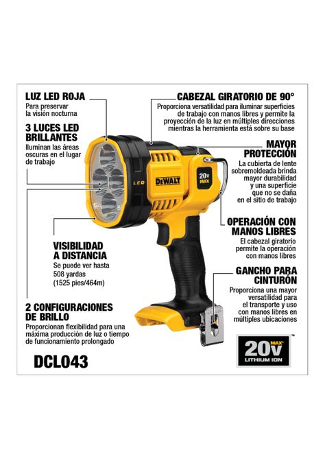 Luz Led 20V para trabajo Sin Batería-1
