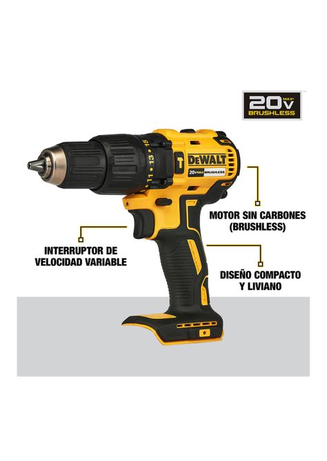 Taladro Percutor inalámbrico 1/2" 20V  DCD7781B-B3-1
