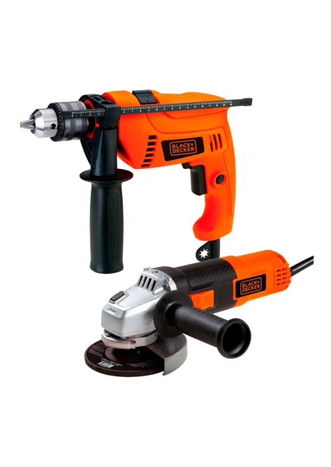 Taladro Percutor 550W + Esmeril 820W-0