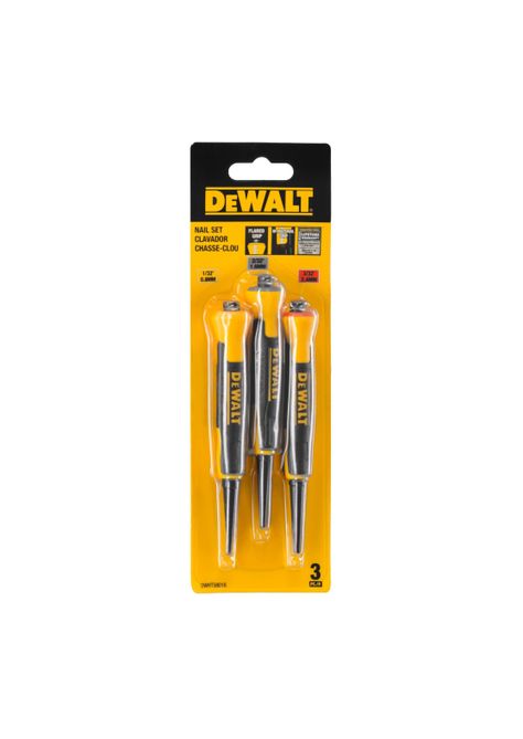 Set 3 punzones de 0.8, 1.6 y 2.4mm DEWALT DWHT58018-2