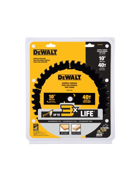 Disco de sierra 10” 40T DEWALT DWA11040-1