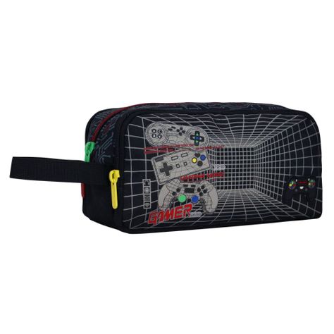 Estuche Grande Atos Gamer Circuito Negro Head-0