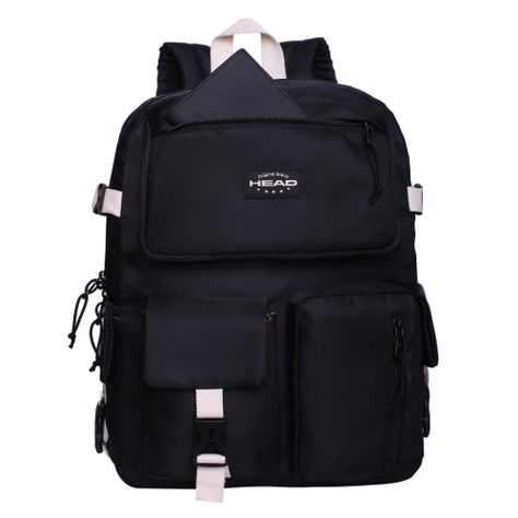 Mochila Mujer Escalade Negro Blanco Head-2