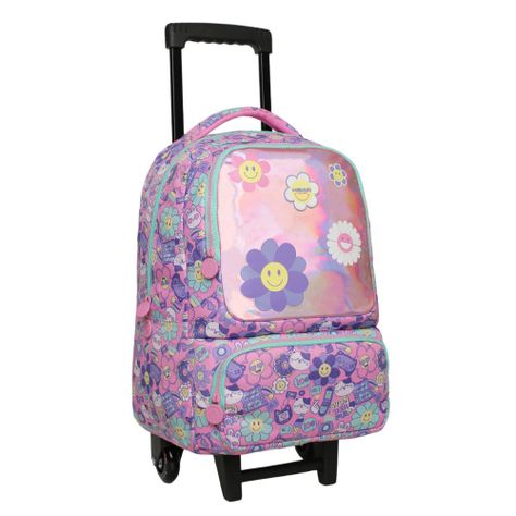 Pack Bakan Escolar Mujer Emoticones Rosado Head-1